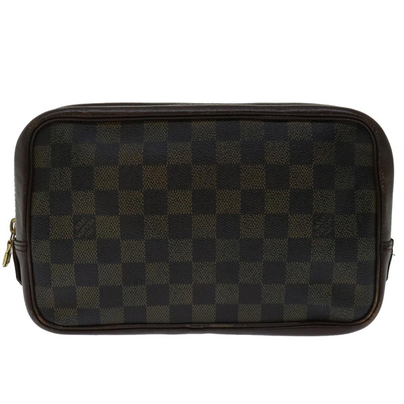 LOUIS VUITTON Damier Ebene Trousse Toilette Clutch Bag N47623 LV Auth 67716 - Picture 14 of 16